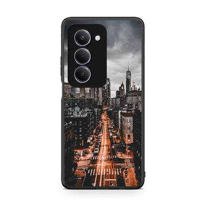 Xiaomi Redmi 15 City Lights θήκη από τη Smartfits με σχέδιο στο πίσω μέρος και μαύρο περίβλημα | Smartphone case with colorful back and black bezels by Smartfits