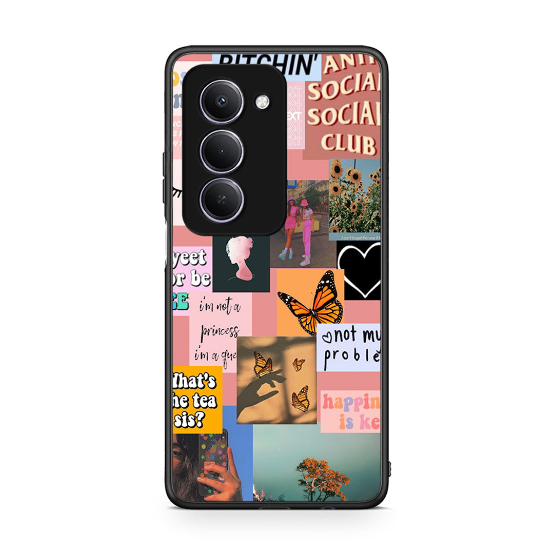 Xiaomi Redmi 15 Collage Bitchin Θήκη Αγίου Βαλεντίνου από τη Smartfits με σχέδιο στο πίσω μέρος και μαύρο περίβλημα | Smartphone case with colorful back and black bezels by Smartfits