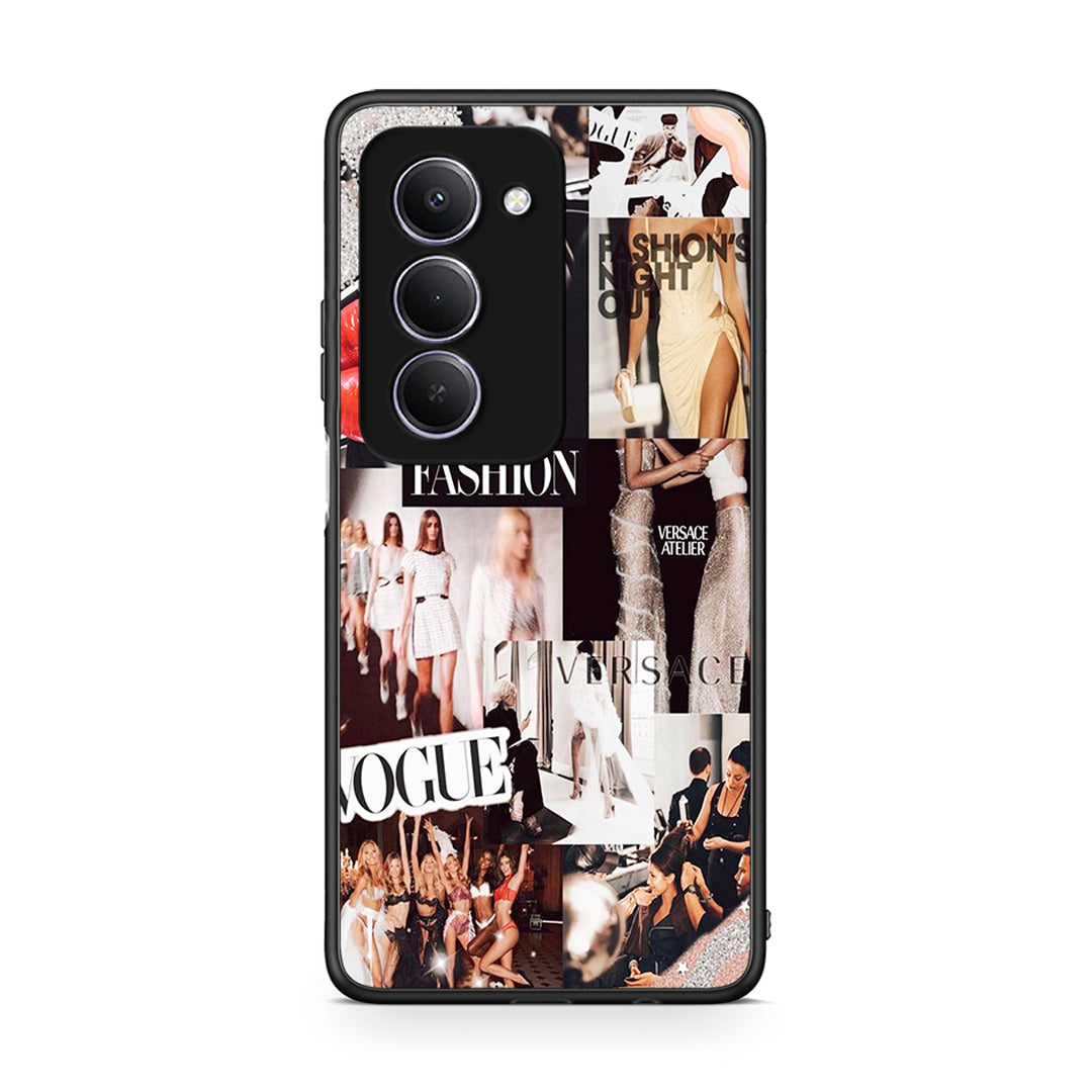 Xiaomi Redmi 15 Collage Fashion Θήκη Αγίου Βαλεντίνου από τη Smartfits με σχέδιο στο πίσω μέρος και μαύρο περίβλημα | Smartphone case with colorful back and black bezels by Smartfits