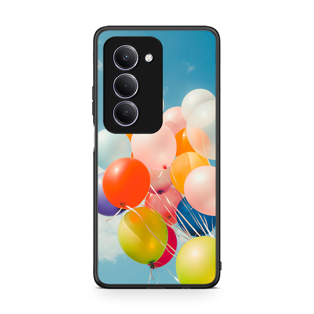 Xiaomi Redmi 15 Colorful Balloons θήκη από τη Smartfits με σχέδιο στο πίσω μέρος και μαύρο περίβλημα | Smartphone case with colorful back and black bezels by Smartfits