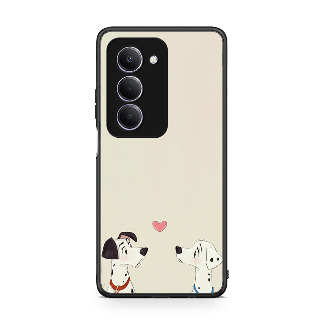Xiaomi Redmi 15 Dalmatians Love θήκη από τη Smartfits με σχέδιο στο πίσω μέρος και μαύρο περίβλημα | Smartphone case with colorful back and black bezels by Smartfits