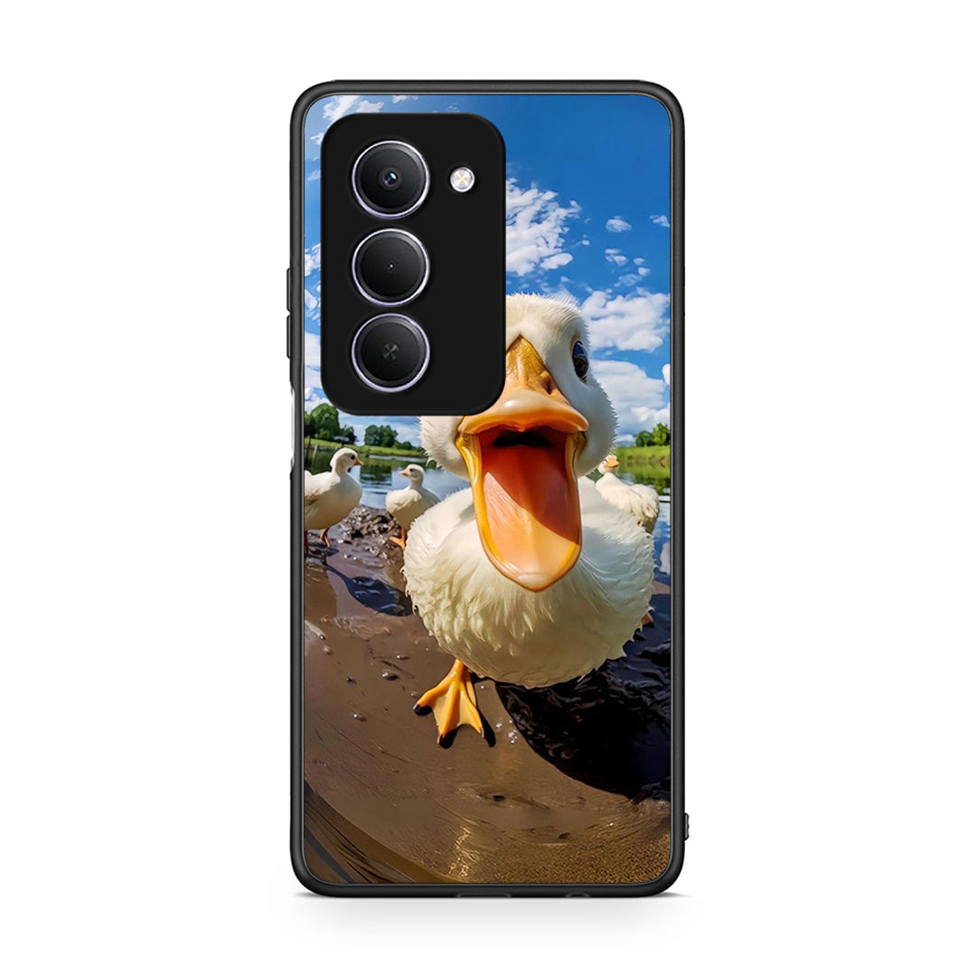 Xiaomi Redmi 15 Duck Face θήκη από τη Smartfits με σχέδιο στο πίσω μέρος και μαύρο περίβλημα | Smartphone case with colorful back and black bezels by Smartfits