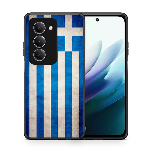 Θήκη Xiaomi Redmi 15 Greek Flag από τη Smartfits με σχέδιο στο πίσω μέρος και μαύρο περίβλημα | Xiaomi Redmi 15 Greek Flag case with colorful back and black bezels