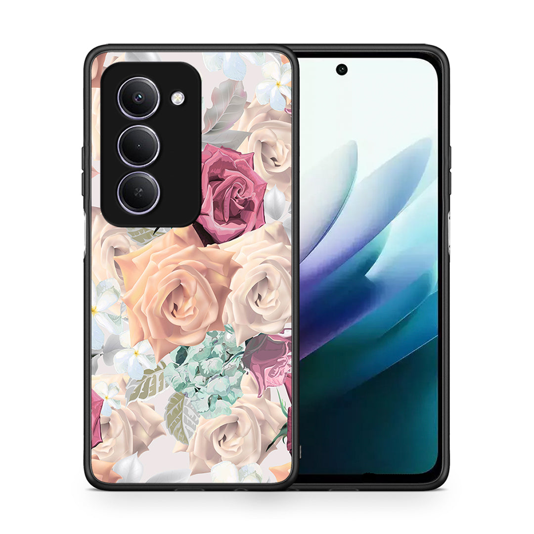 Θήκη Xiaomi Redmi 15 Bouquet Floral από τη Smartfits με σχέδιο στο πίσω μέρος και μαύρο περίβλημα | Xiaomi Redmi 15 Bouquet Floral case with colorful back and black bezels