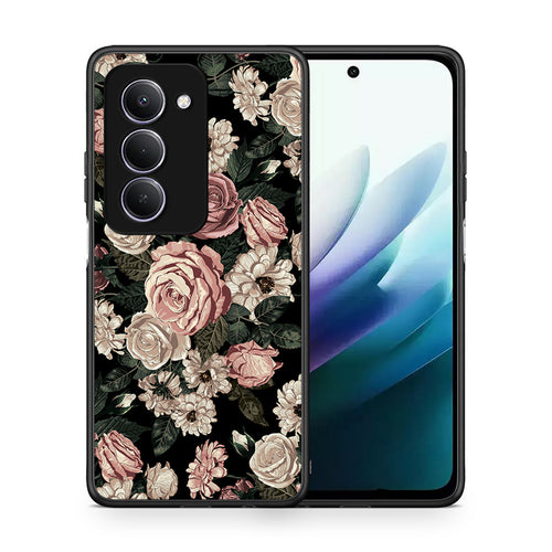 Θήκη Xiaomi Redmi 15 Wild Roses Flower από τη Smartfits με σχέδιο στο πίσω μέρος και μαύρο περίβλημα | Xiaomi Redmi 15 Wild Roses Flower case with colorful back and black bezels