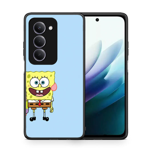 Θήκη Xiaomi Redmi 15 Friends Bob από τη Smartfits με σχέδιο στο πίσω μέρος και μαύρο περίβλημα | Xiaomi Redmi 15 Friends Bob case with colorful back and black bezels