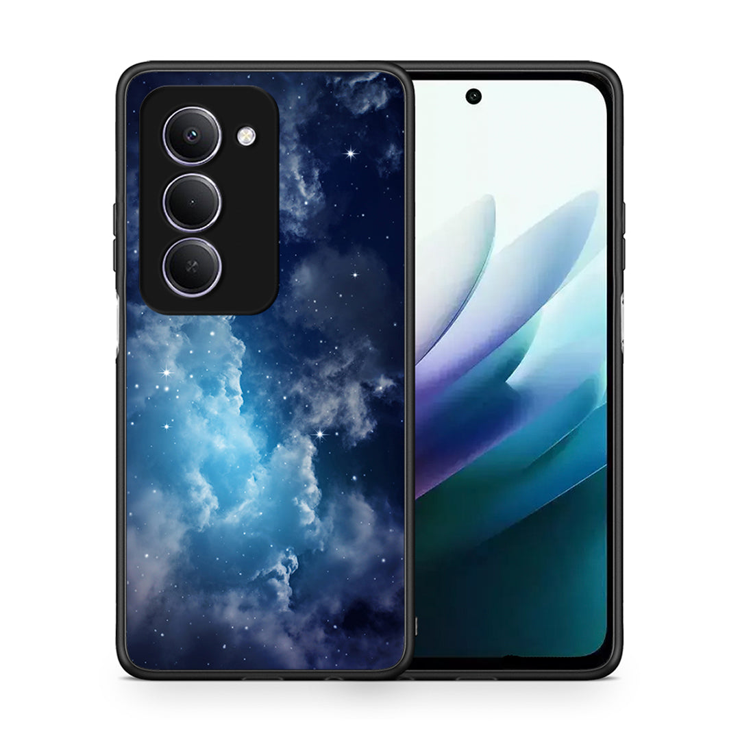 Θήκη Xiaomi Redmi 15 Blue Sky Galaxy από τη Smartfits με σχέδιο στο πίσω μέρος και μαύρο περίβλημα | Xiaomi Redmi 15 Blue Sky Galaxy case with colorful back and black bezels