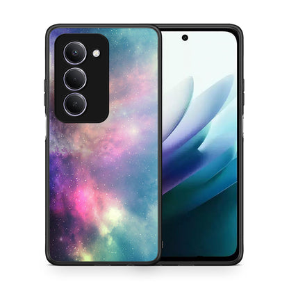 Θήκη Xiaomi Redmi 15 Rainbow Galaxy από τη Smartfits με σχέδιο στο πίσω μέρος και μαύρο περίβλημα | Xiaomi Redmi 15 Rainbow Galaxy case with colorful back and black bezels