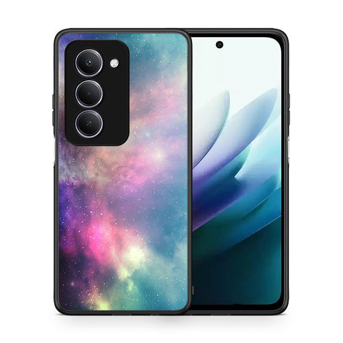 Θήκη Xiaomi Redmi 15 Rainbow Galaxy από τη Smartfits με σχέδιο στο πίσω μέρος και μαύρο περίβλημα | Xiaomi Redmi 15 Rainbow Galaxy case with colorful back and black bezels