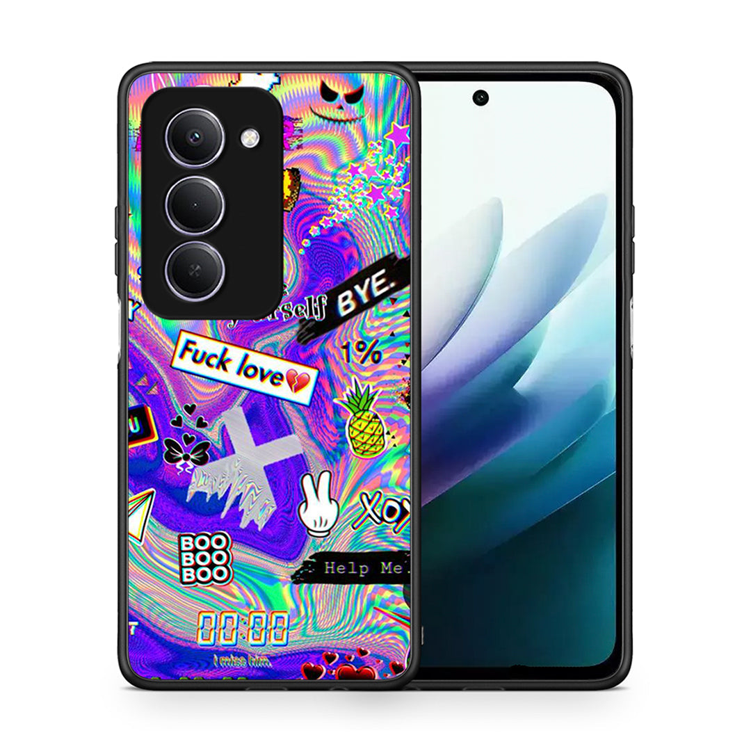 Θήκη Xiaomi Redmi 15 Game Over από τη Smartfits με σχέδιο στο πίσω μέρος και μαύρο περίβλημα | Xiaomi Redmi 15 Game Over case with colorful back and black bezels