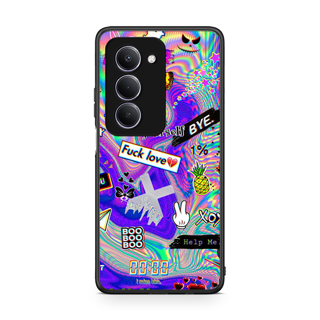 Xiaomi Redmi 15 Game Over θήκη από τη Smartfits με σχέδιο στο πίσω μέρος και μαύρο περίβλημα | Smartphone case with colorful back and black bezels by Smartfits