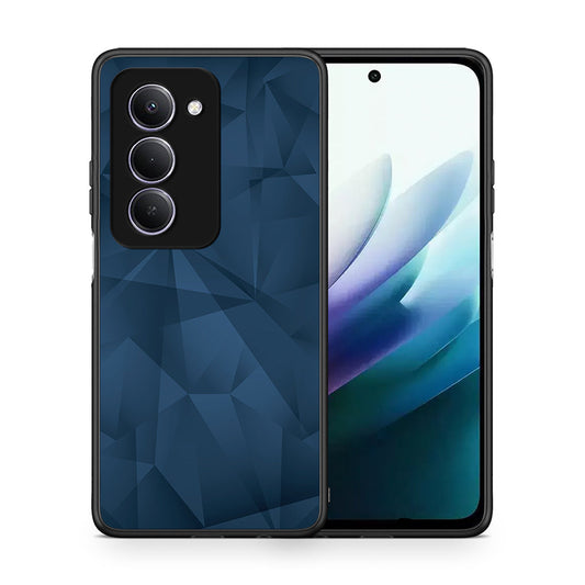 Θήκη Xiaomi Redmi 15 Blue Abstract Geometric από τη Smartfits με σχέδιο στο πίσω μέρος και μαύρο περίβλημα | Xiaomi Redmi 15 Blue Abstract Geometric case with colorful back and black bezels