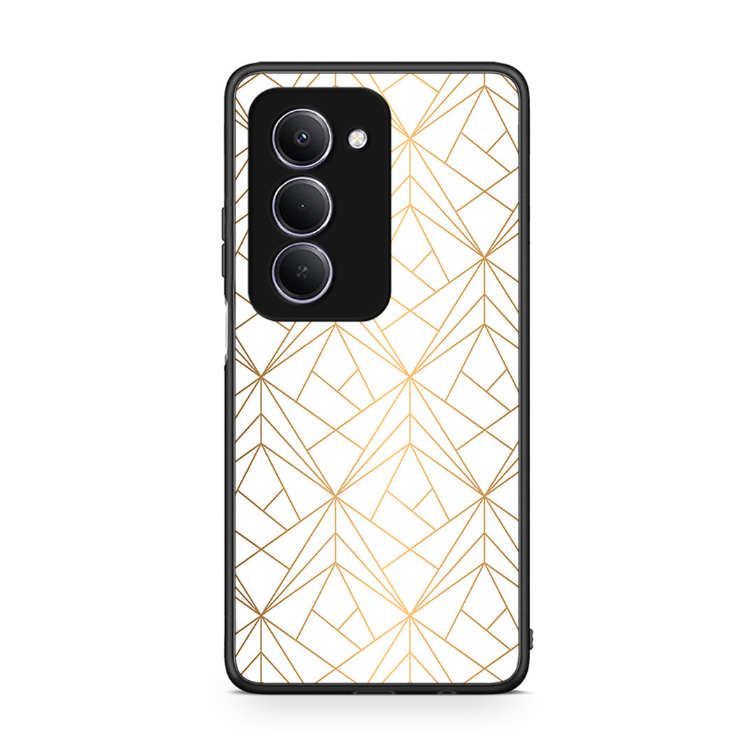 111 - Xiaomi Redmi 15 Luxury White Geometric case, cover, bumper