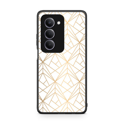 111 - Xiaomi Redmi 15 Luxury White Geometric case, cover, bumper