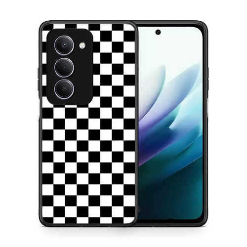 Θήκη Xiaomi Redmi 15 Squares Geometric από τη Smartfits με σχέδιο στο πίσω μέρος και μαύρο περίβλημα | Xiaomi Redmi 15 Squares Geometric case with colorful back and black bezels