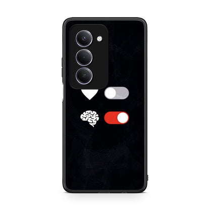 Xiaomi Redmi 15 Heart Vs Brain Θήκη Αγίου Βαλεντίνου από τη Smartfits με σχέδιο στο πίσω μέρος και μαύρο περίβλημα | Smartphone case with colorful back and black bezels by Smartfits