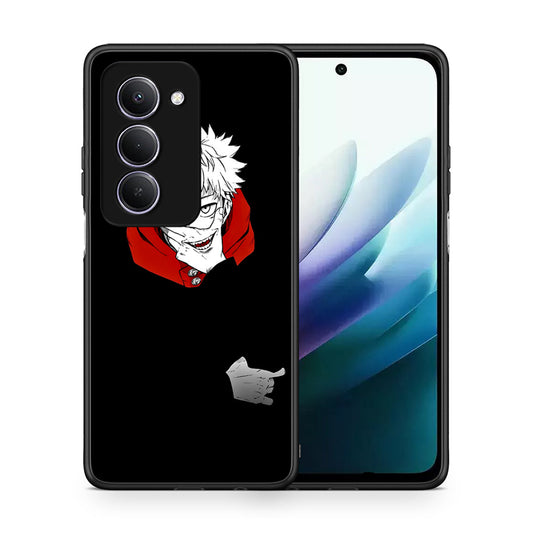 Θήκη Xiaomi Redmi 15 Itadori Anime από τη Smartfits με σχέδιο στο πίσω μέρος και μαύρο περίβλημα | Xiaomi Redmi 15 Itadori Anime case with colorful back and black bezels