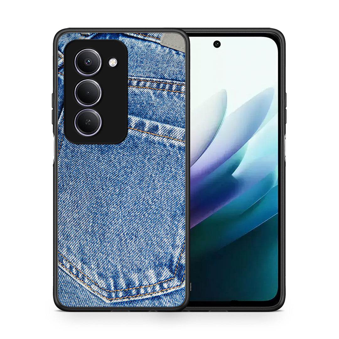 Θήκη Xiaomi Redmi 15 Jeans Pocket από τη Smartfits με σχέδιο στο πίσω μέρος και μαύρο περίβλημα | Xiaomi Redmi 15 Jeans Pocket case with colorful back and black bezels