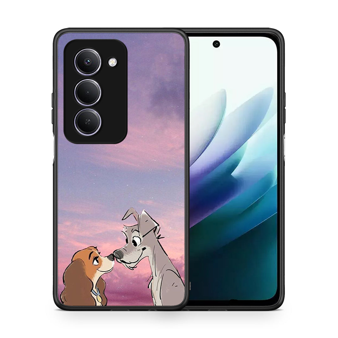 Θήκη Xiaomi Redmi 15 Lady And Tramp από τη Smartfits με σχέδιο στο πίσω μέρος και μαύρο περίβλημα | Xiaomi Redmi 15 Lady And Tramp case with colorful back and black bezels