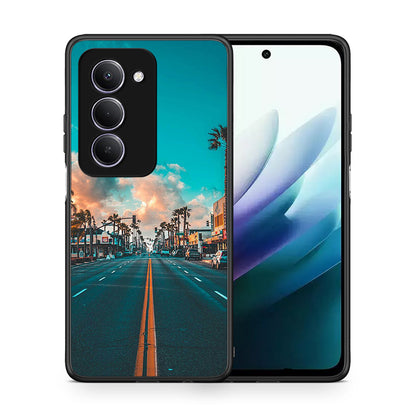 Θήκη Xiaomi Redmi 15 City Landscape από τη Smartfits με σχέδιο στο πίσω μέρος και μαύρο περίβλημα | Xiaomi Redmi 15 City Landscape case with colorful back and black bezels
