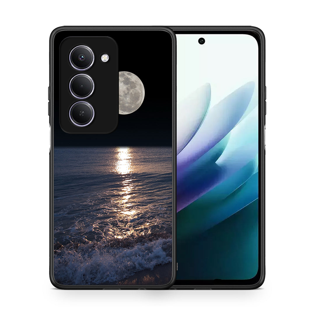 Θήκη Xiaomi Redmi 15 Moon Landscape από τη Smartfits με σχέδιο στο πίσω μέρος και μαύρο περίβλημα | Xiaomi Redmi 15 Moon Landscape case with colorful back and black bezels