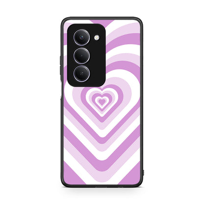 Xiaomi Redmi 15 Lilac Hearts θήκη από τη Smartfits με σχέδιο στο πίσω μέρος και μαύρο περίβλημα | Smartphone case with colorful back and black bezels by Smartfits