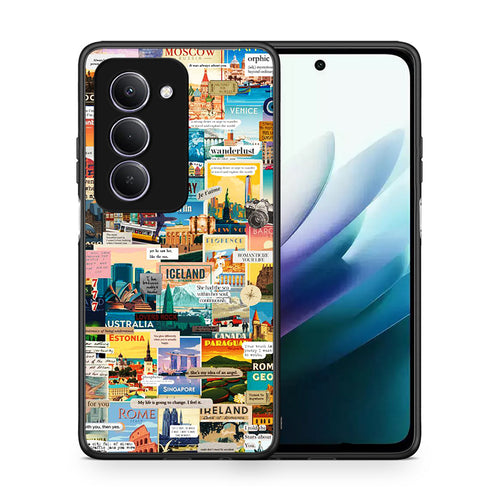 Θήκη Xiaomi Redmi 15 Live To Travel από τη Smartfits με σχέδιο στο πίσω μέρος και μαύρο περίβλημα | Xiaomi Redmi 15 Live To Travel case with colorful back and black bezels