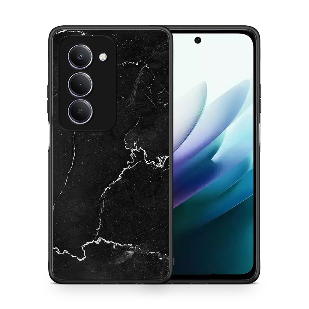 Θήκη Xiaomi Redmi 15 Marble Black από τη Smartfits με σχέδιο στο πίσω μέρος και μαύρο περίβλημα | Xiaomi Redmi 15 Marble Black case with colorful back and black bezels