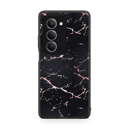 4 - Xiaomi Redmi 15 Black Rosegold Marble case, cover, bumper