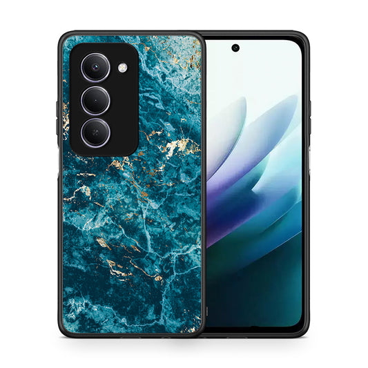 Θήκη Xiaomi Redmi 15 Marble Blue από τη Smartfits με σχέδιο στο πίσω μέρος και μαύρο περίβλημα | Xiaomi Redmi 15 Marble Blue case with colorful back and black bezels