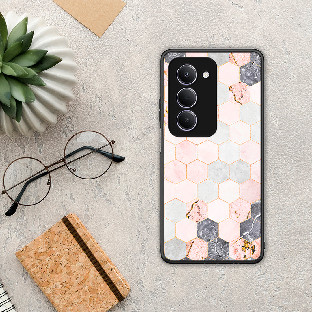 Marble Hexagon Pink - Xiaomi Redmi 15 θήκη