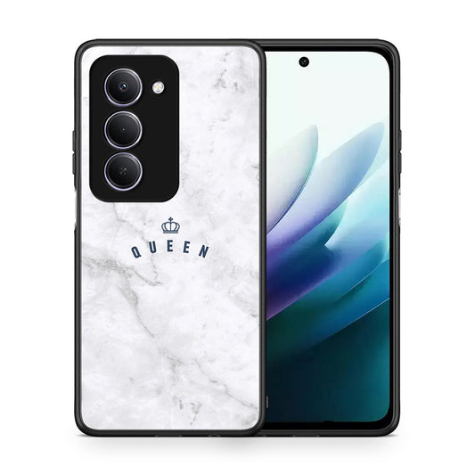 Θήκη Xiaomi Redmi 15 Queen Marble από τη Smartfits με σχέδιο στο πίσω μέρος και μαύρο περίβλημα | Xiaomi Redmi 15 Queen Marble case with colorful back and black bezels
