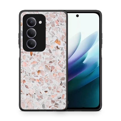 Θήκη Xiaomi Redmi 15 Marble Terrazzo από τη Smartfits με σχέδιο στο πίσω μέρος και μαύρο περίβλημα | Xiaomi Redmi 15 Marble Terrazzo case with colorful back and black bezels