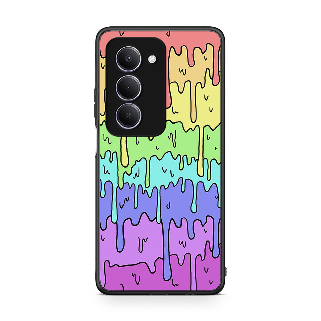 Xiaomi Redmi 15 Melting Rainbow θήκη από τη Smartfits με σχέδιο στο πίσω μέρος και μαύρο περίβλημα | Smartphone case with colorful back and black bezels by Smartfits