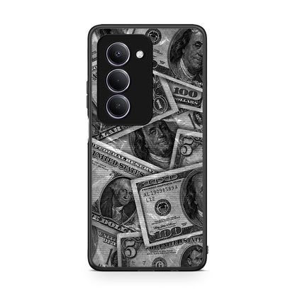 Xiaomi Redmi 15 Money Dollars θήκη από τη Smartfits με σχέδιο στο πίσω μέρος και μαύρο περίβλημα | Smartphone case with colorful back and black bezels by Smartfits