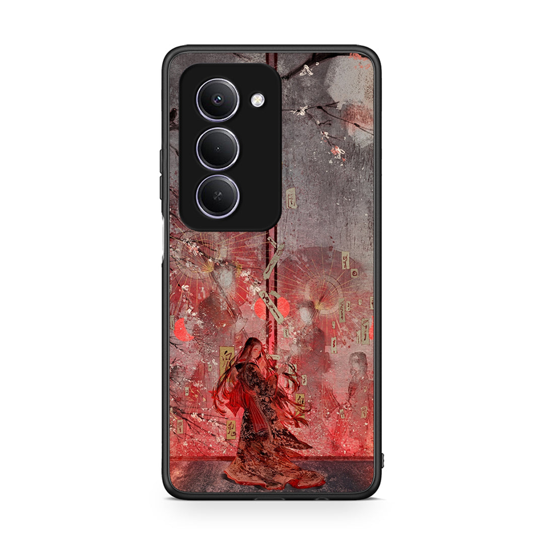 Xiaomi Redmi 15 Nezuko Kamado θήκη από τη Smartfits με σχέδιο στο πίσω μέρος και μαύρο περίβλημα | Smartphone case with colorful back and black bezels by Smartfits