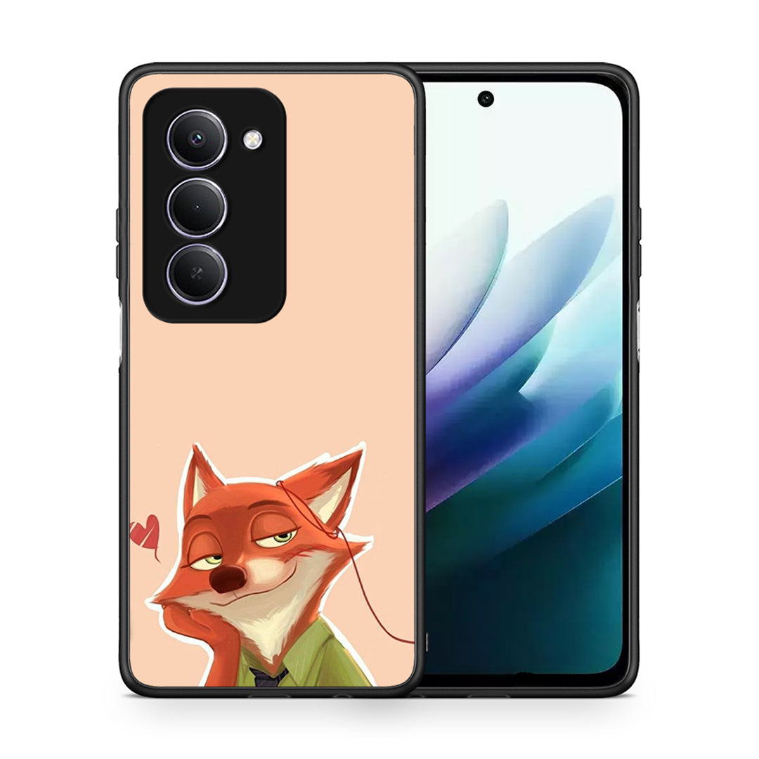 Θήκη Xiaomi Redmi 15 Nick Wilde And Judy Hopps Love 1 από τη Smartfits με σχέδιο στο πίσω μέρος και μαύρο περίβλημα | Xiaomi Redmi 15 Nick Wilde And Judy Hopps Love 1 case with colorful back and black bezels