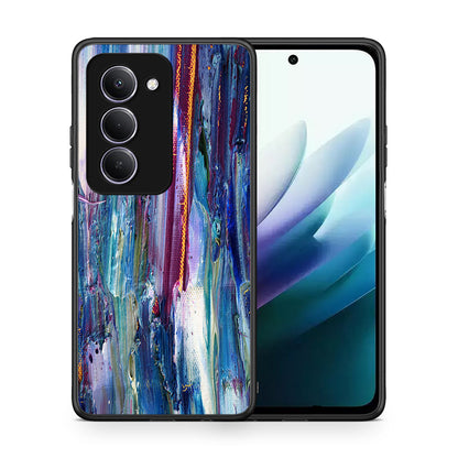 Θήκη Xiaomi Redmi 15 Winter Paint από τη Smartfits με σχέδιο στο πίσω μέρος και μαύρο περίβλημα | Xiaomi Redmi 15 Winter Paint case with colorful back and black bezels