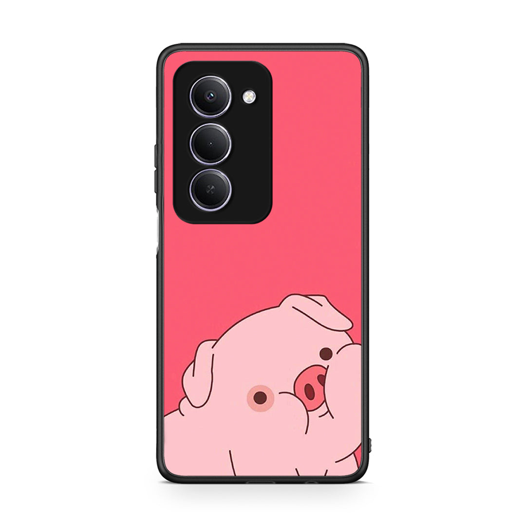 Xiaomi Redmi 15 Pig Love 1 Θήκη Αγίου Βαλεντίνου από τη Smartfits με σχέδιο στο πίσω μέρος και μαύρο περίβλημα | Smartphone case with colorful back and black bezels by Smartfits