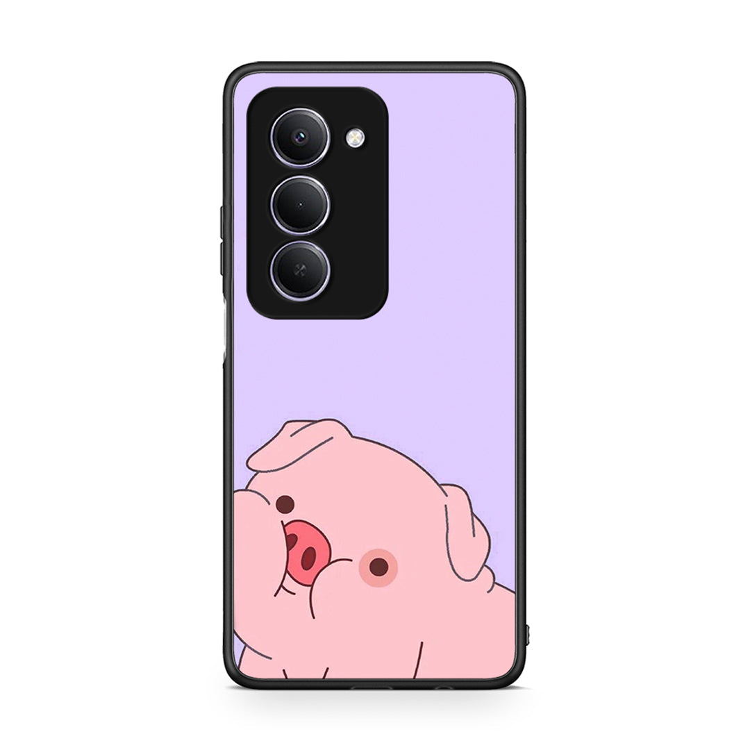 Xiaomi Redmi 15 Pig Love 2 Θήκη Αγίου Βαλεντίνου από τη Smartfits με σχέδιο στο πίσω μέρος και μαύρο περίβλημα | Smartphone case with colorful back and black bezels by Smartfits