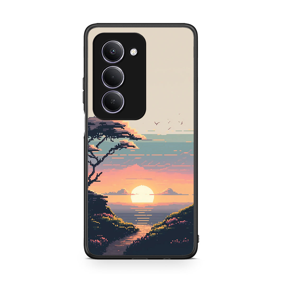 Xiaomi Redmi 15 Pixel Sunset Θήκη από τη Smartfits με σχέδιο στο πίσω μέρος και μαύρο περίβλημα | Smartphone case with colorful back and black bezels by Smartfits