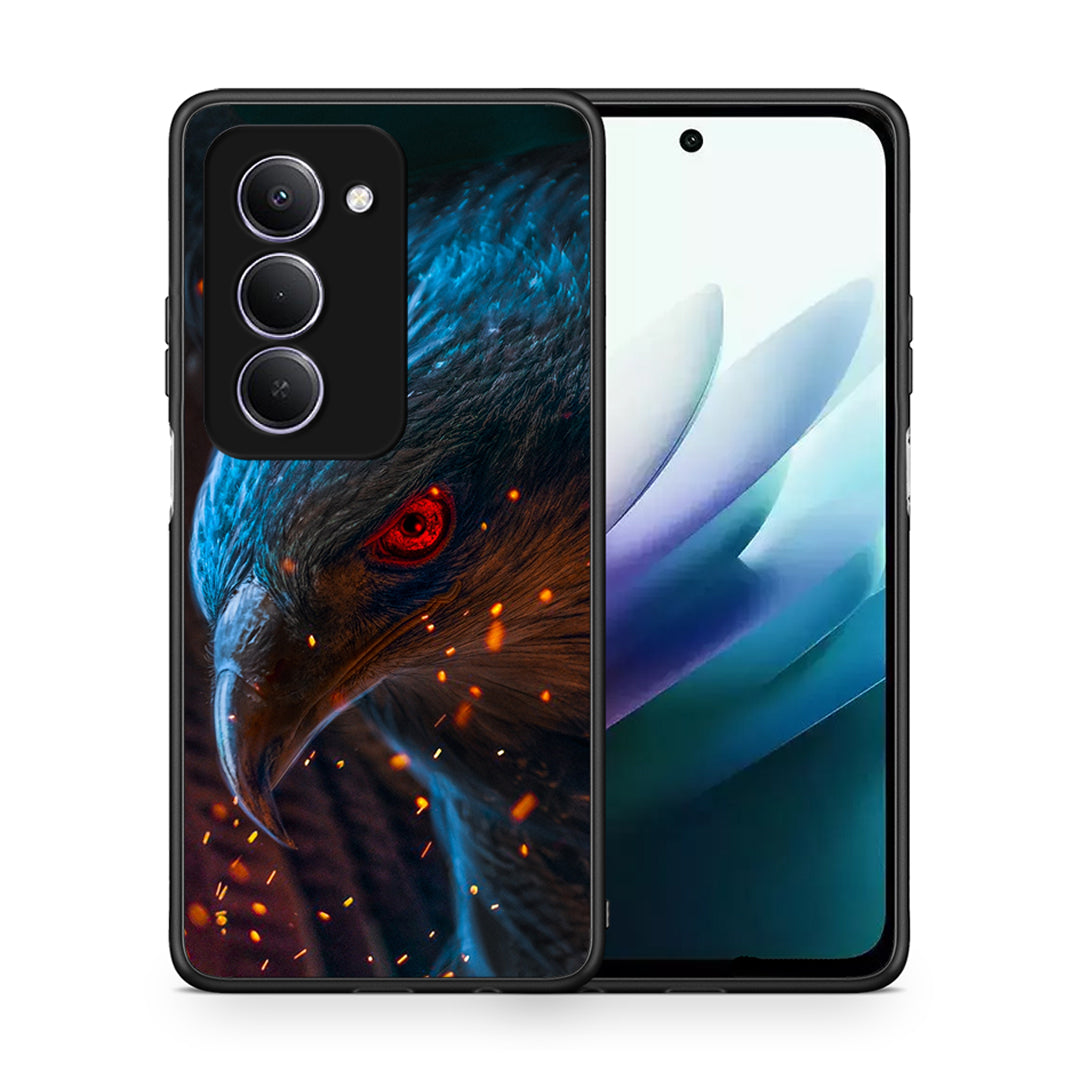 Θήκη Xiaomi Redmi 15 Eagle PopArt από τη Smartfits με σχέδιο στο πίσω μέρος και μαύρο περίβλημα | Xiaomi Redmi 15 Eagle PopArt case with colorful back and black bezels
