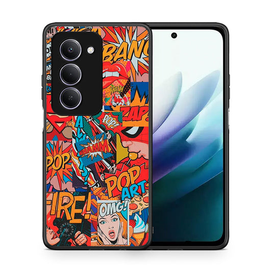 Θήκη Xiaomi Redmi 15 PopArt OMG από τη Smartfits με σχέδιο στο πίσω μέρος και μαύρο περίβλημα | Xiaomi Redmi 15 PopArt OMG case with colorful back and black bezels