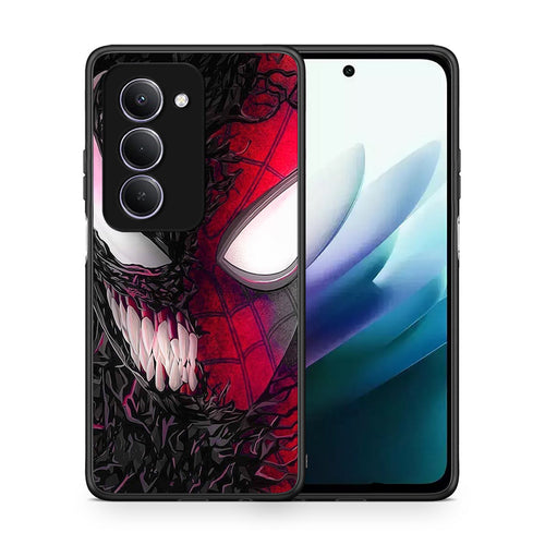 Θήκη Xiaomi Redmi 15 SpiderVenom PopArt από τη Smartfits με σχέδιο στο πίσω μέρος και μαύρο περίβλημα | Xiaomi Redmi 15 SpiderVenom PopArt case with colorful back and black bezels