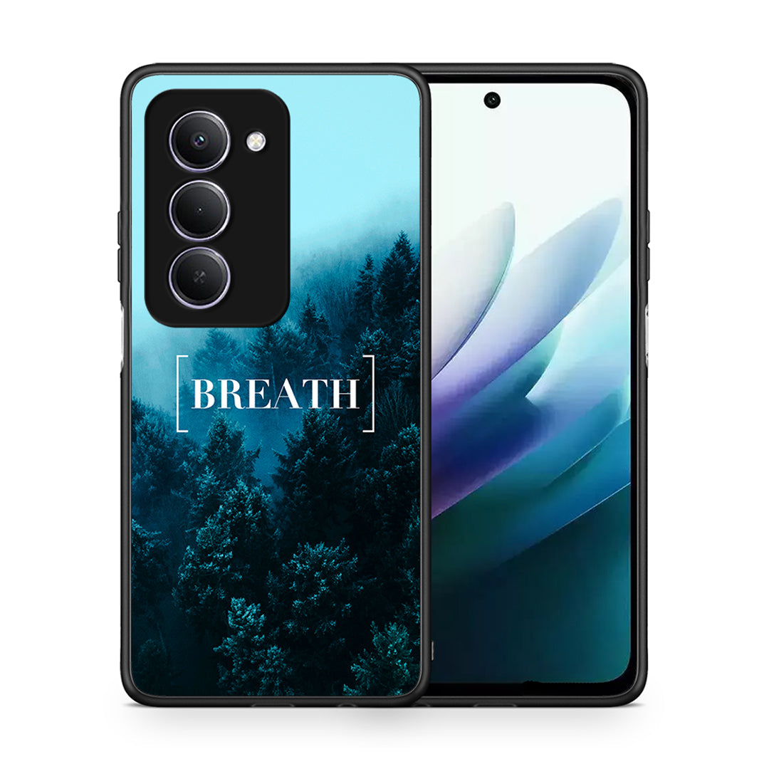 Θήκη Xiaomi Redmi 15 Breath Quote από τη Smartfits με σχέδιο στο πίσω μέρος και μαύρο περίβλημα | Xiaomi Redmi 15 Breath Quote case with colorful back and black bezels