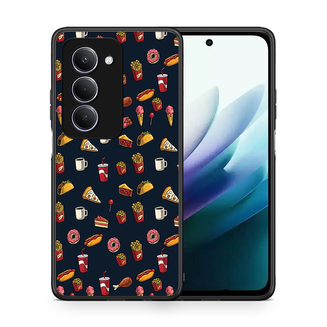 Θήκη Xiaomi Redmi 15 Hungry Random από τη Smartfits με σχέδιο στο πίσω μέρος και μαύρο περίβλημα | Xiaomi Redmi 15 Hungry Random case with colorful back and black bezels