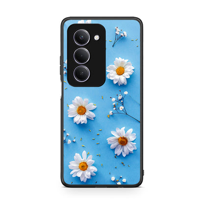 Xiaomi Redmi 15 Real Daisies θήκη από τη Smartfits με σχέδιο στο πίσω μέρος και μαύρο περίβλημα | Smartphone case with colorful back and black bezels by Smartfits