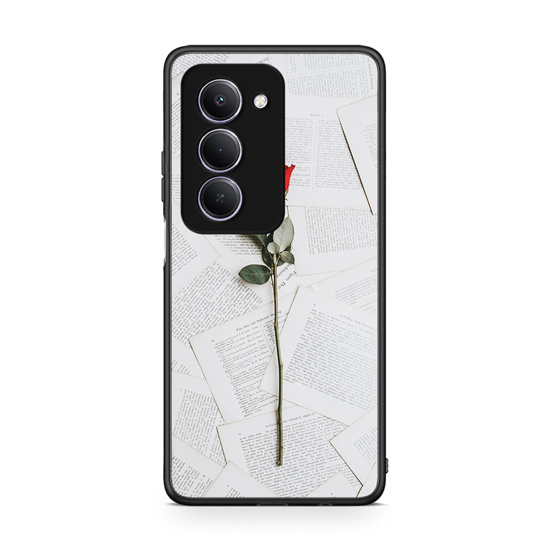 Xiaomi Redmi 15 Red Rose θήκη από τη Smartfits με σχέδιο στο πίσω μέρος και μαύρο περίβλημα | Smartphone case with colorful back and black bezels by Smartfits