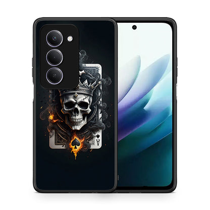 Θήκη Xiaomi Redmi 15 Skull King Ace από τη Smartfits με σχέδιο στο πίσω μέρος και μαύρο περίβλημα | Xiaomi Redmi 15 Skull King Ace case with colorful back and black bezels
