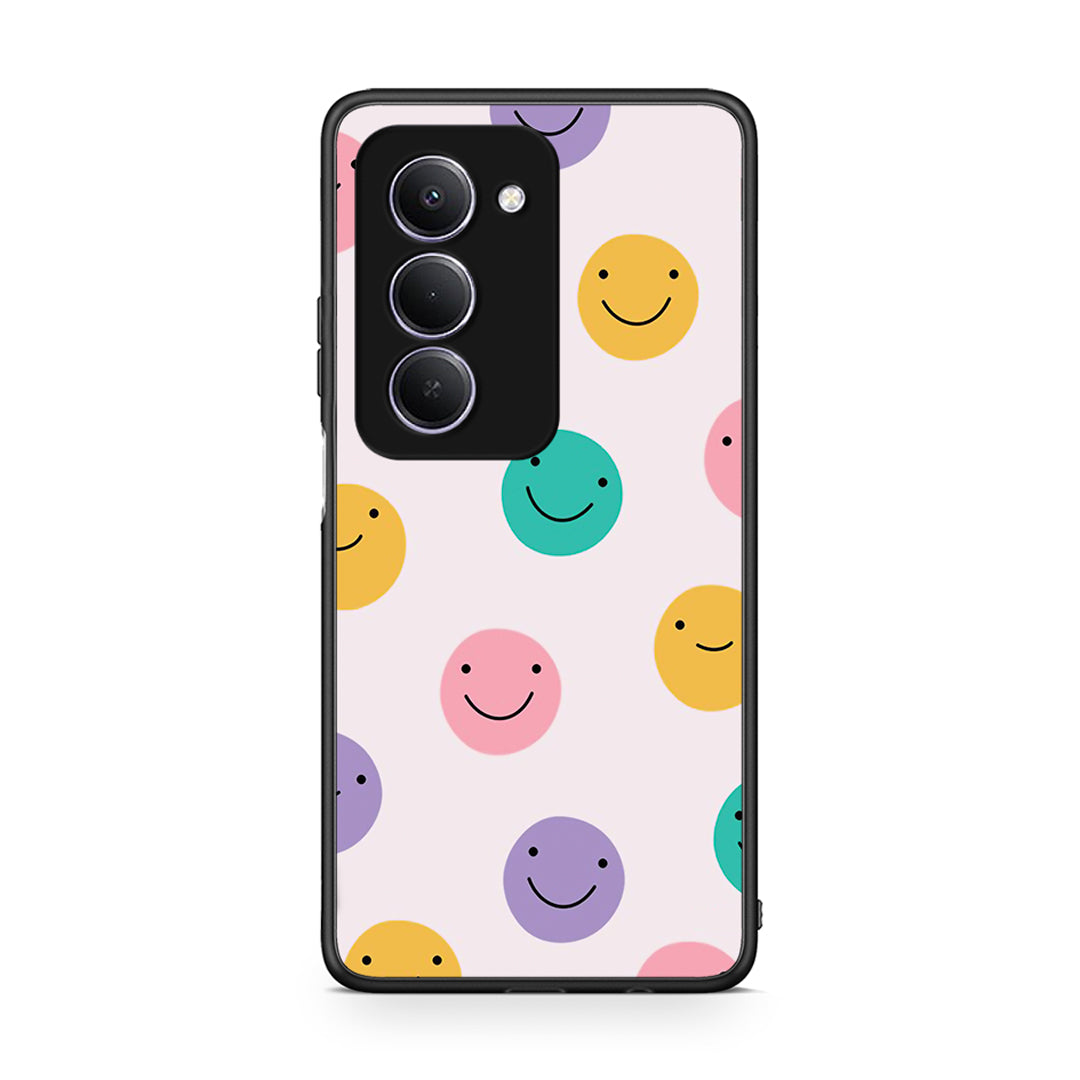Xiaomi Redmi 15 Smiley Faces θήκη από τη Smartfits με σχέδιο στο πίσω μέρος και μαύρο περίβλημα | Smartphone case with colorful back and black bezels by Smartfits